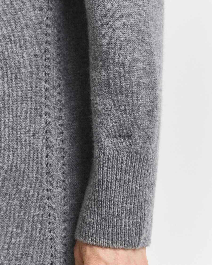 strickkleid mit rollkragen – anthrazit meliert
