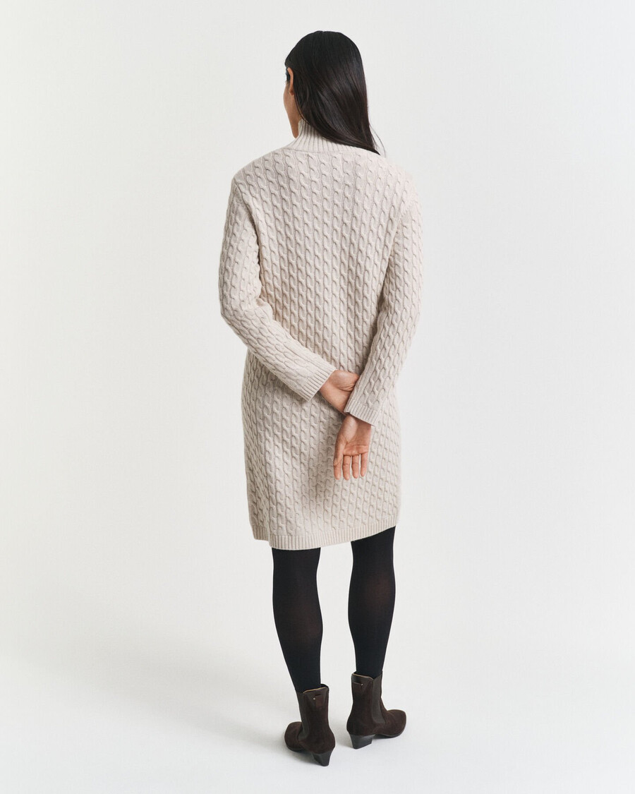 zopfstrickkleid - saatmeliert