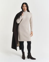 zopfstrickkleid - saatmeliert
