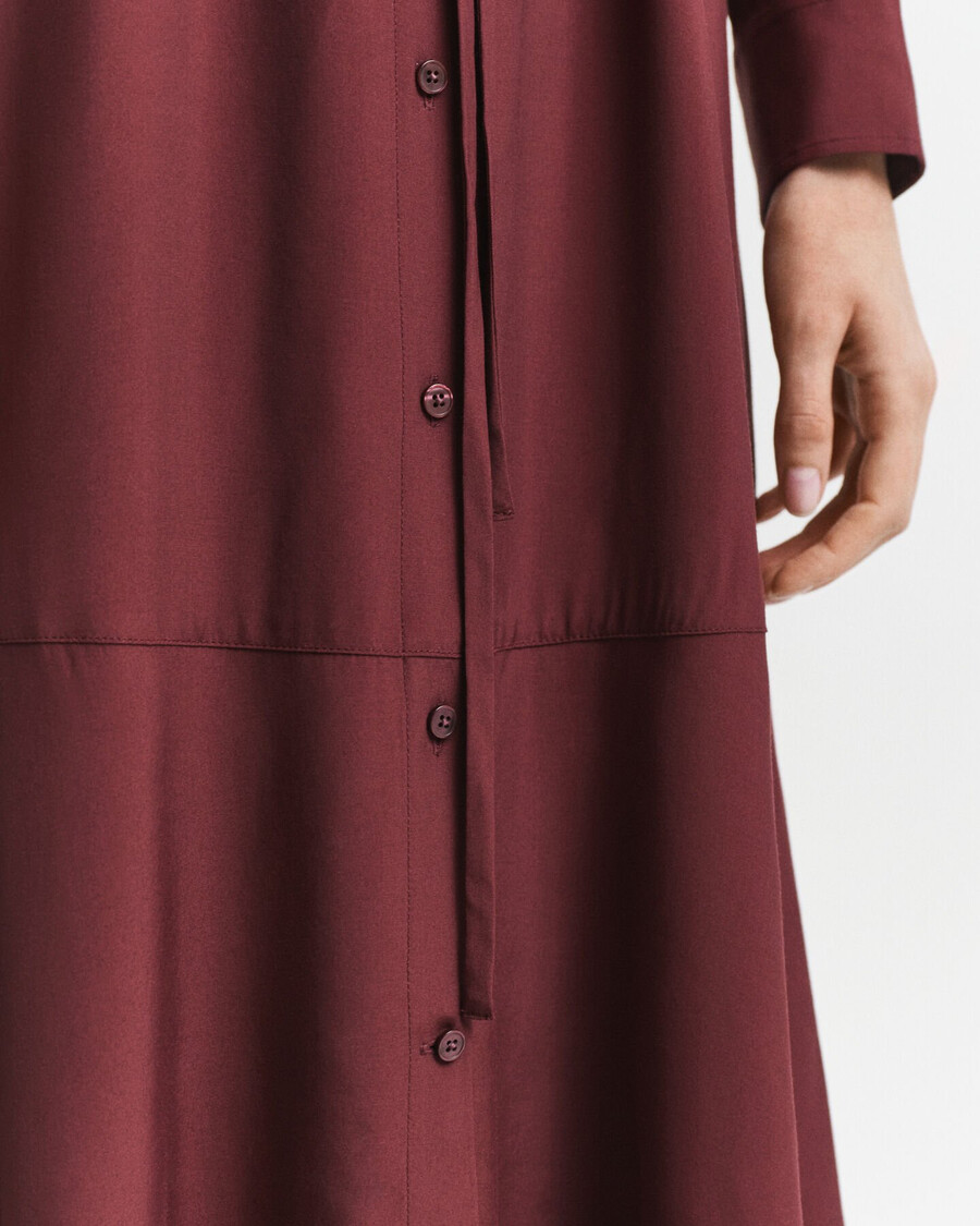 midi-hemdkleid aus viskose – pflaumenwein