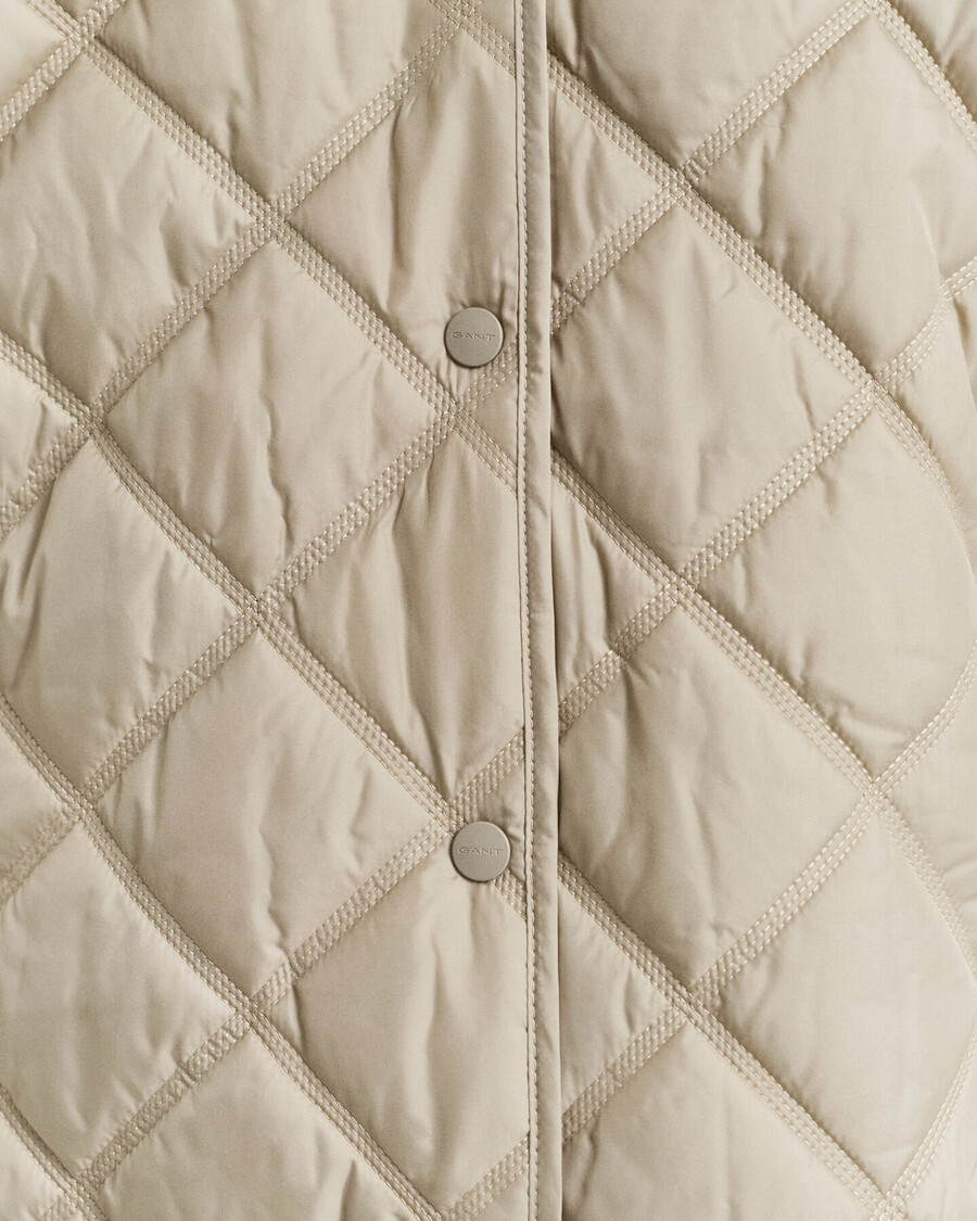 steppjacke mit kragen – betonbeige