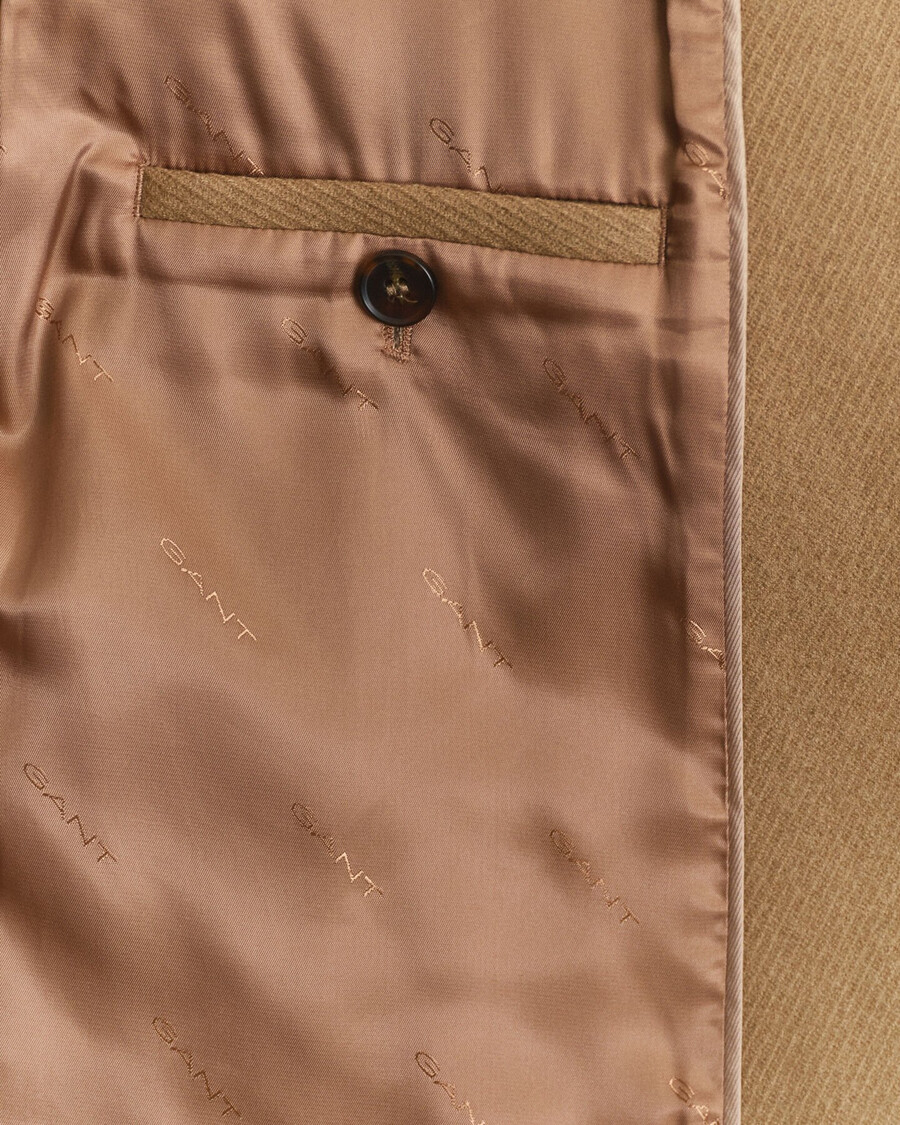 kurzer automantel aus wollmischgewebe – warmes khaki