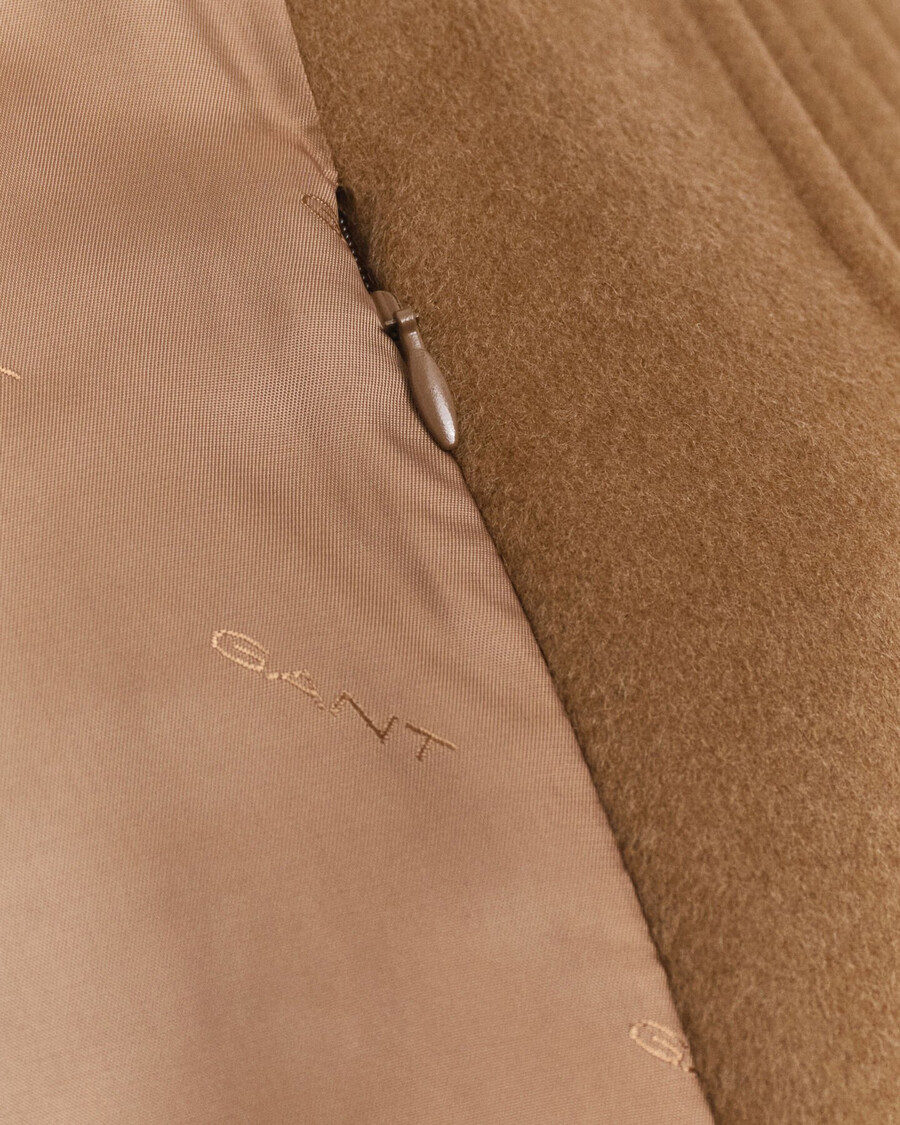 fliegerjacke aus wollmischgewebe – geröstete walnuss