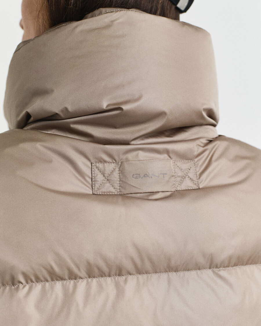 daunenjacke in lockerer passform – taupe beige