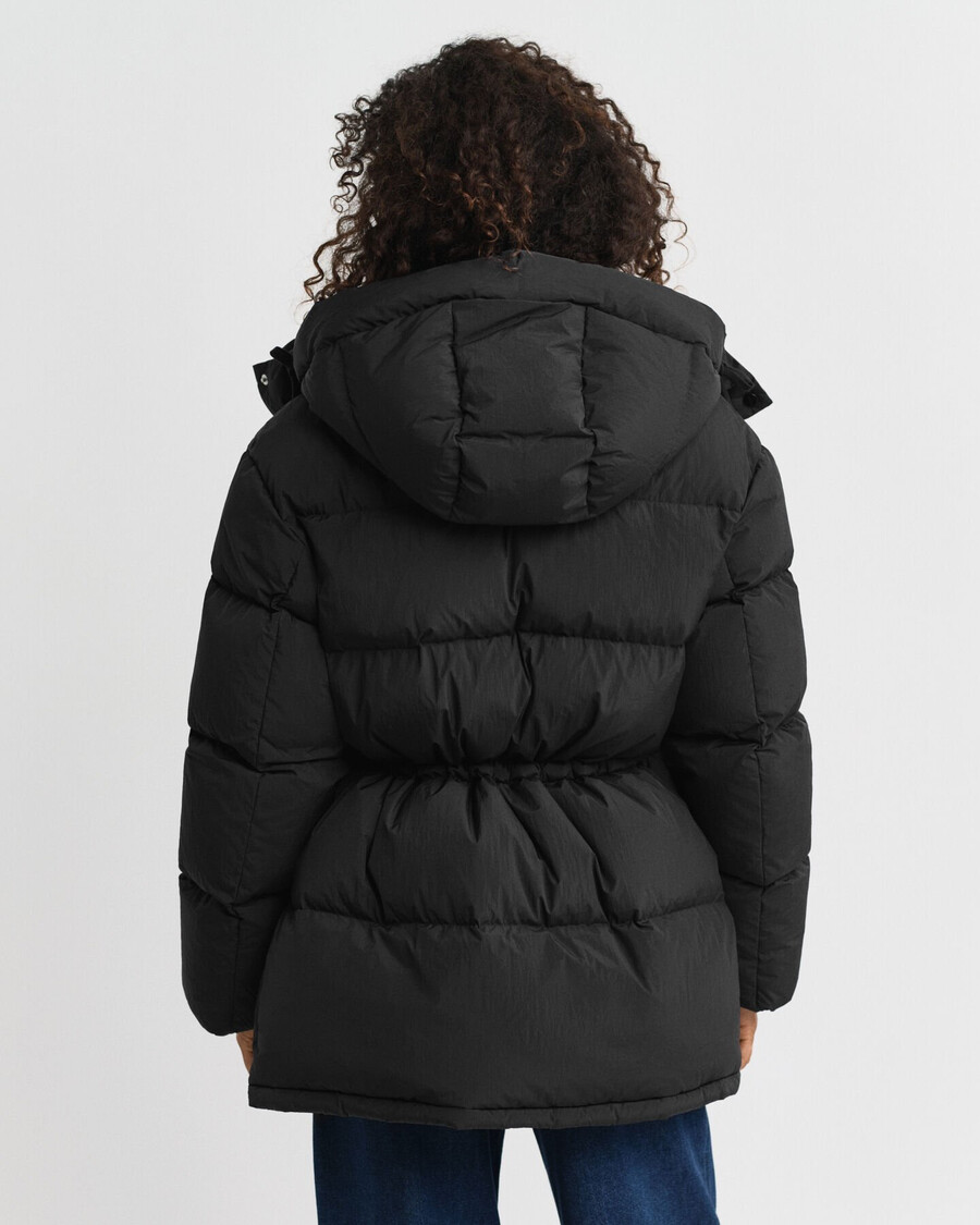 mittellange daunenjacke - schwarz