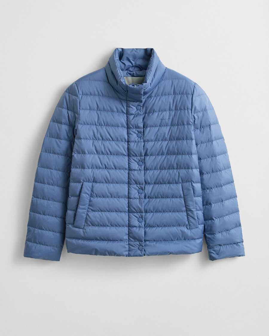 leichte daunenjacke – verwaschener denim