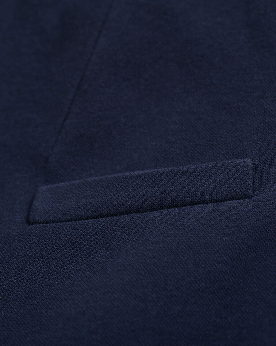 schmal geschnittener piqué-blazer – abendblau