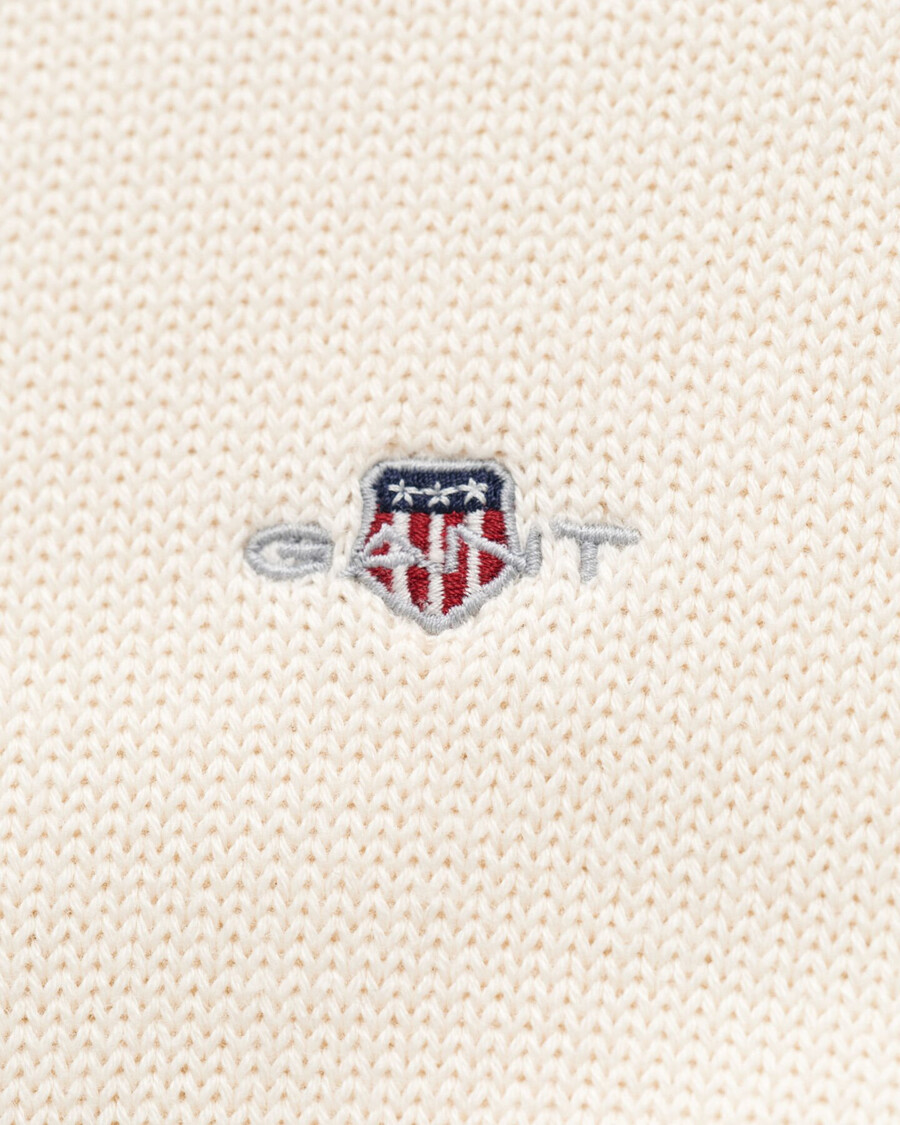 klassischer baumwoll-cardigan – creme