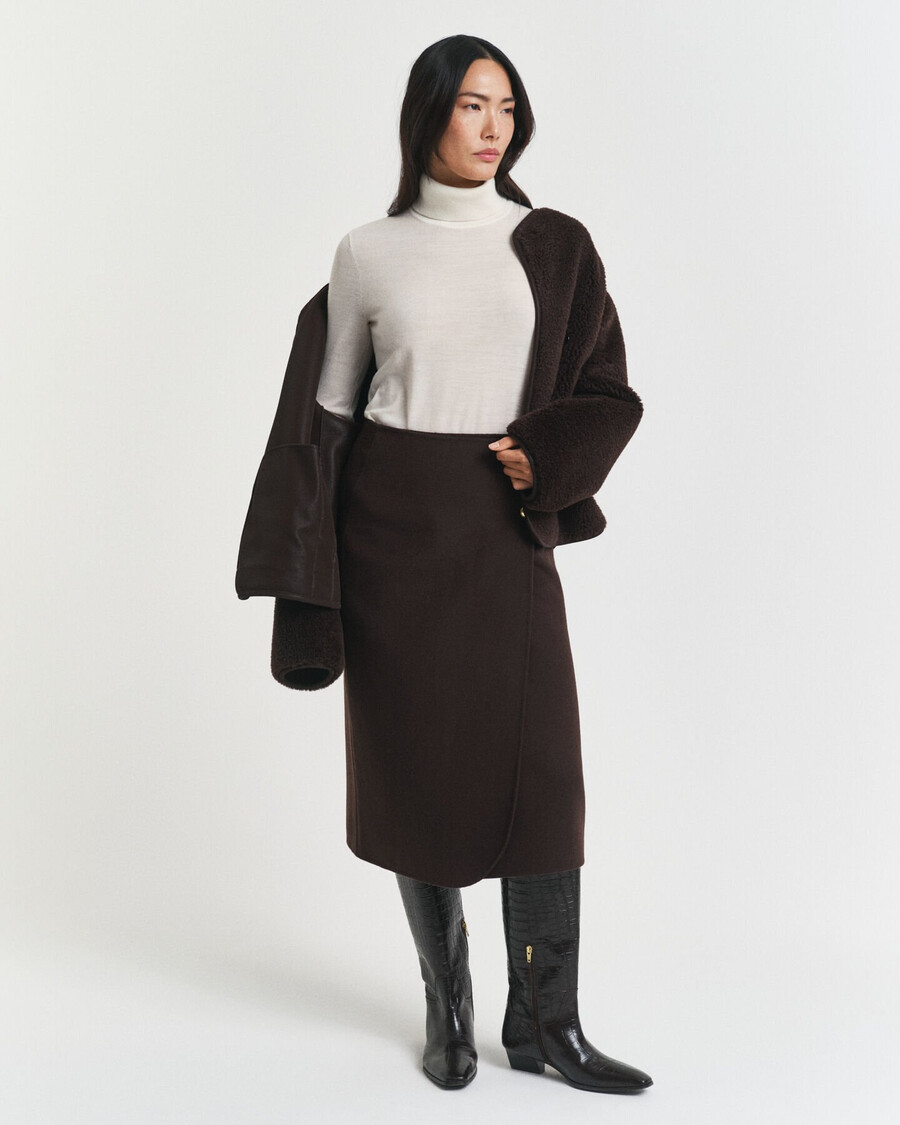 rollkragenpullover aus extrafeiner merinowolle – creme
