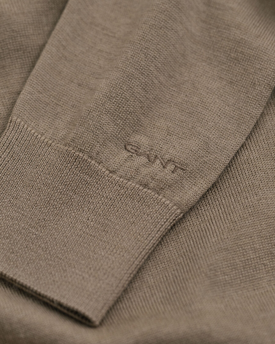 rollkragenpullover aus extrafeiner merinowolle – taupe-beige