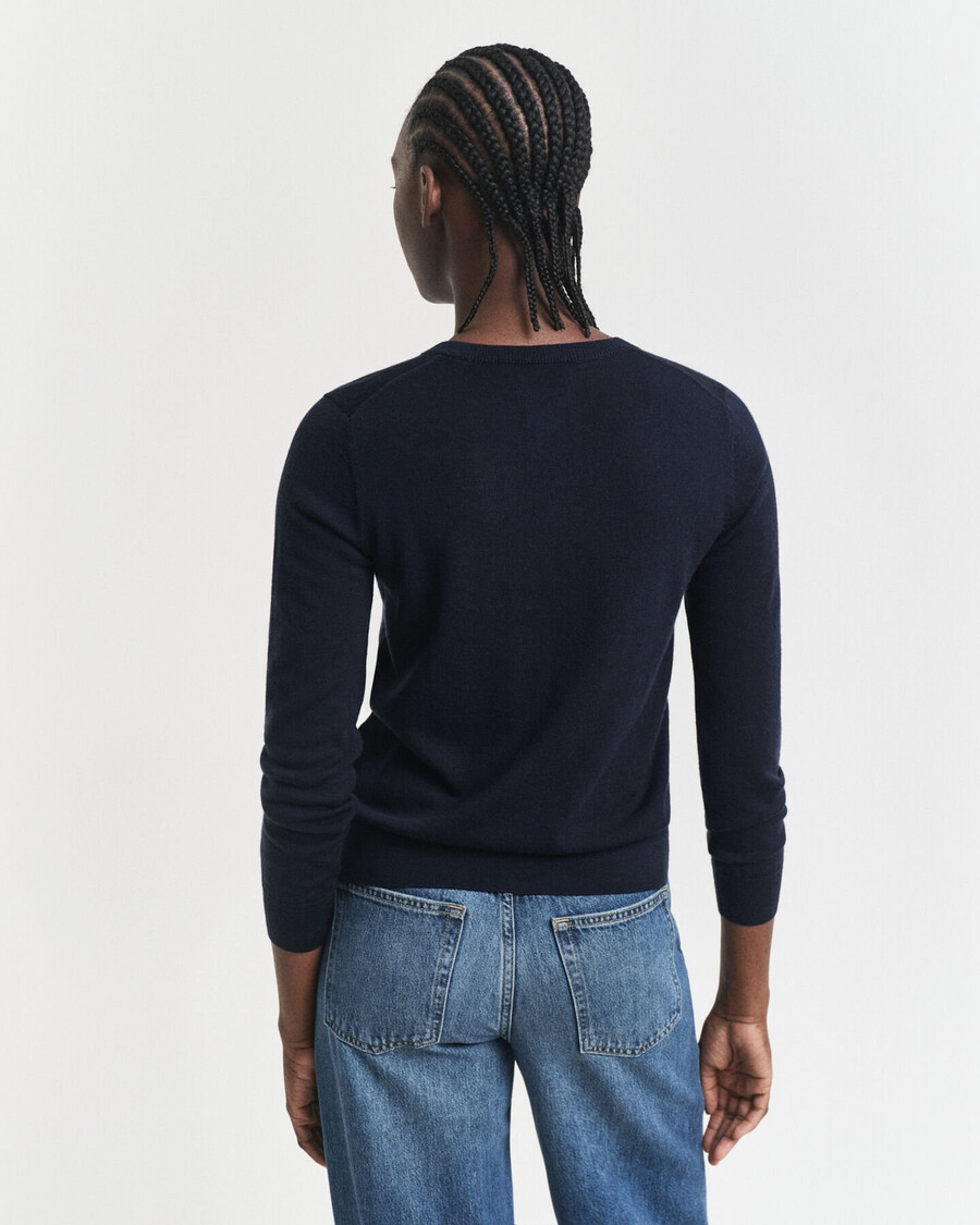 cardigan aus extrafeiner merinowolle – abendblau