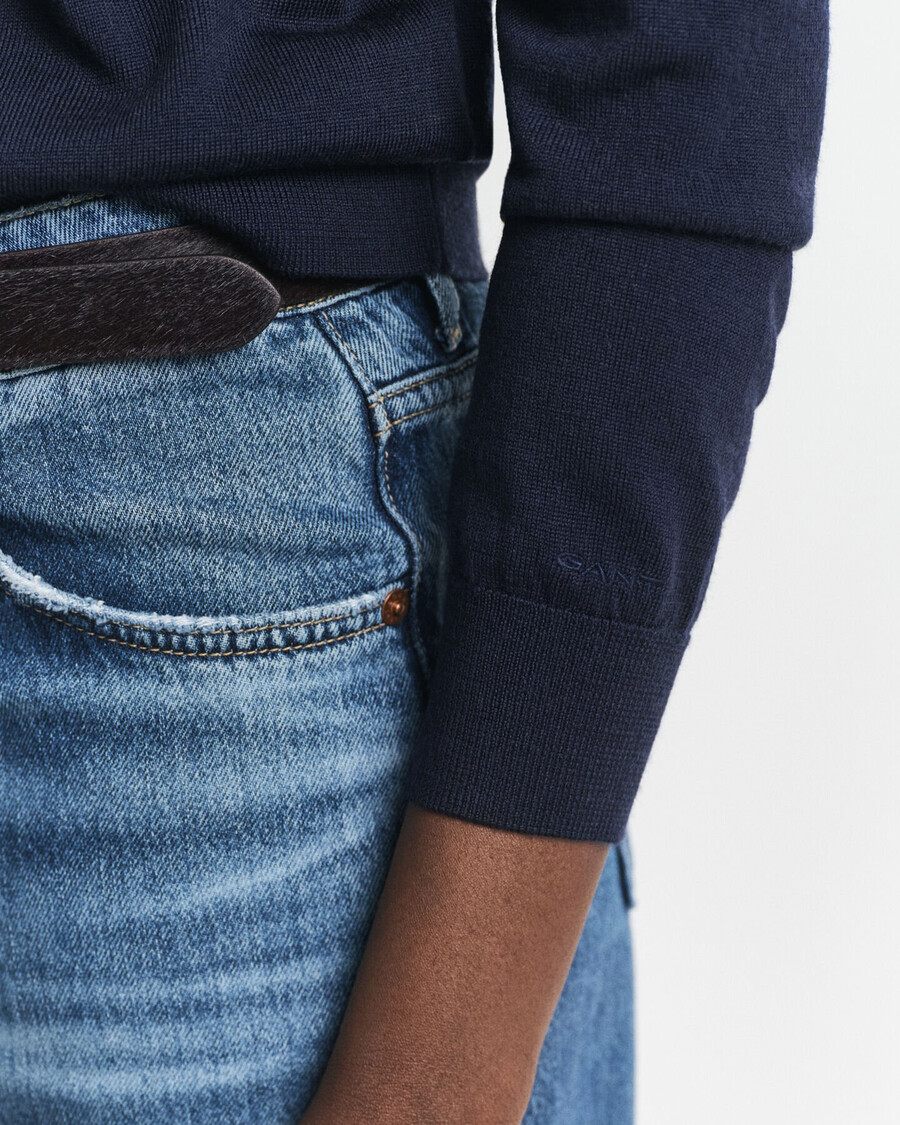 cardigan aus extrafeiner merinowolle – abendblau
