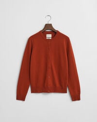 feinste lammwollstrickjacke – modern rust
