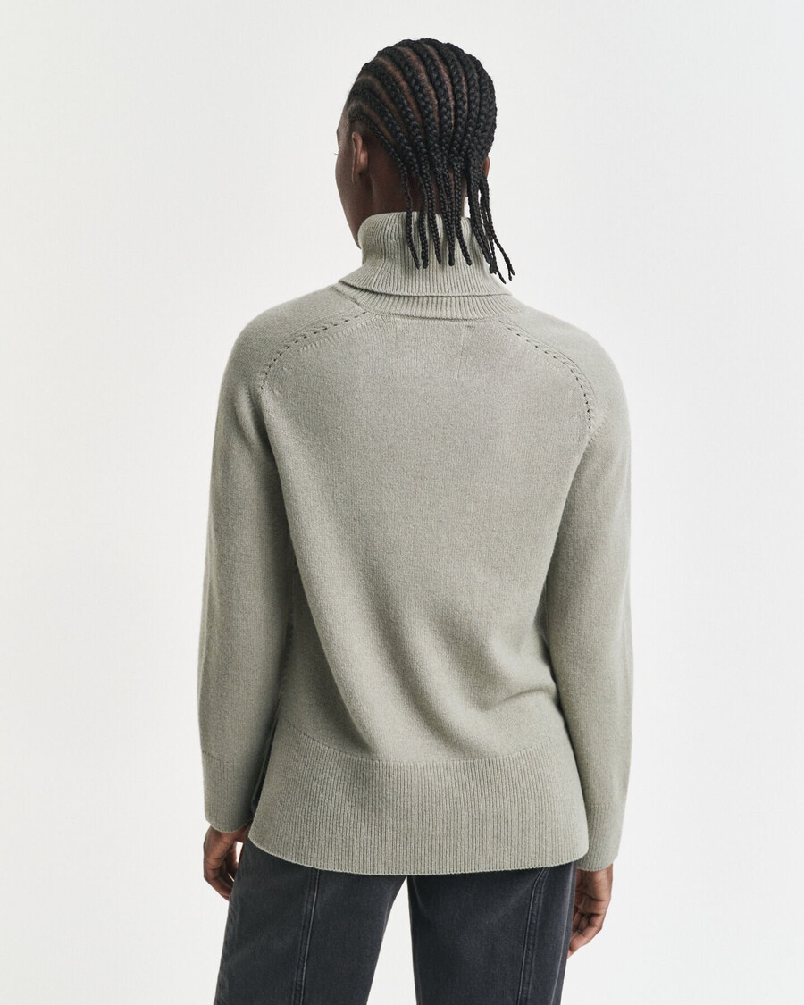rollkragenpullover aus weichem woll-kaschmir-mix – verwaschenes salbeigrün