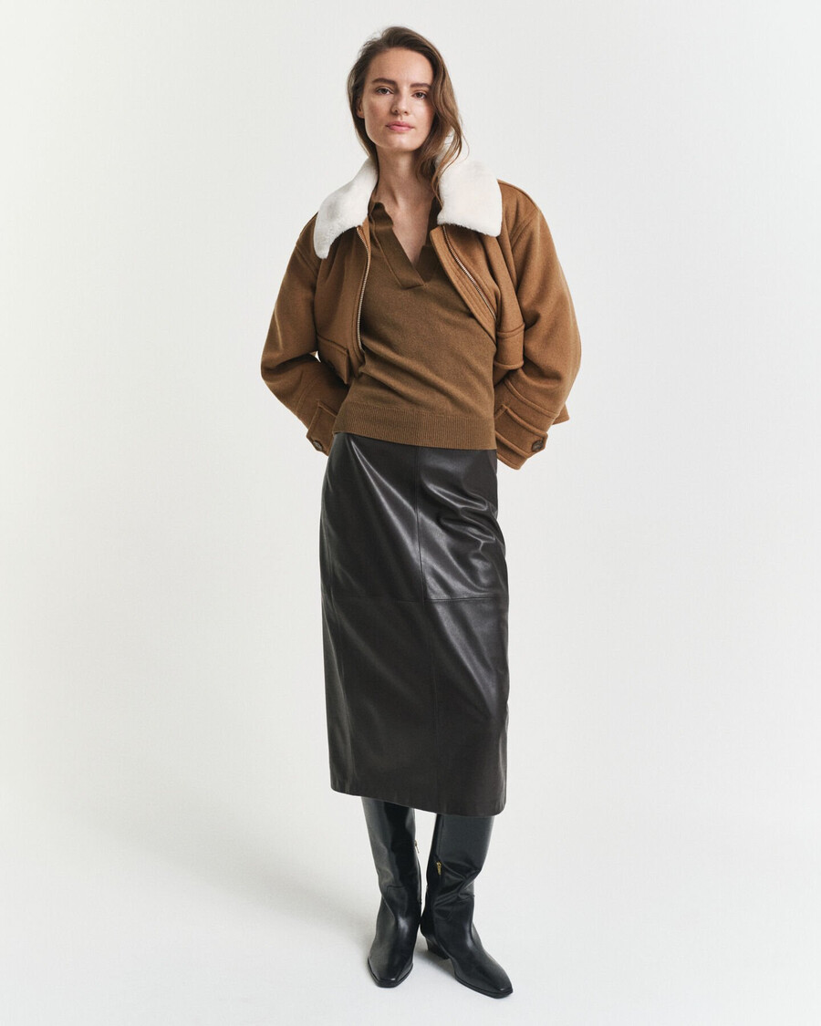 superfeiner lammwoll-teppich – warmes khaki