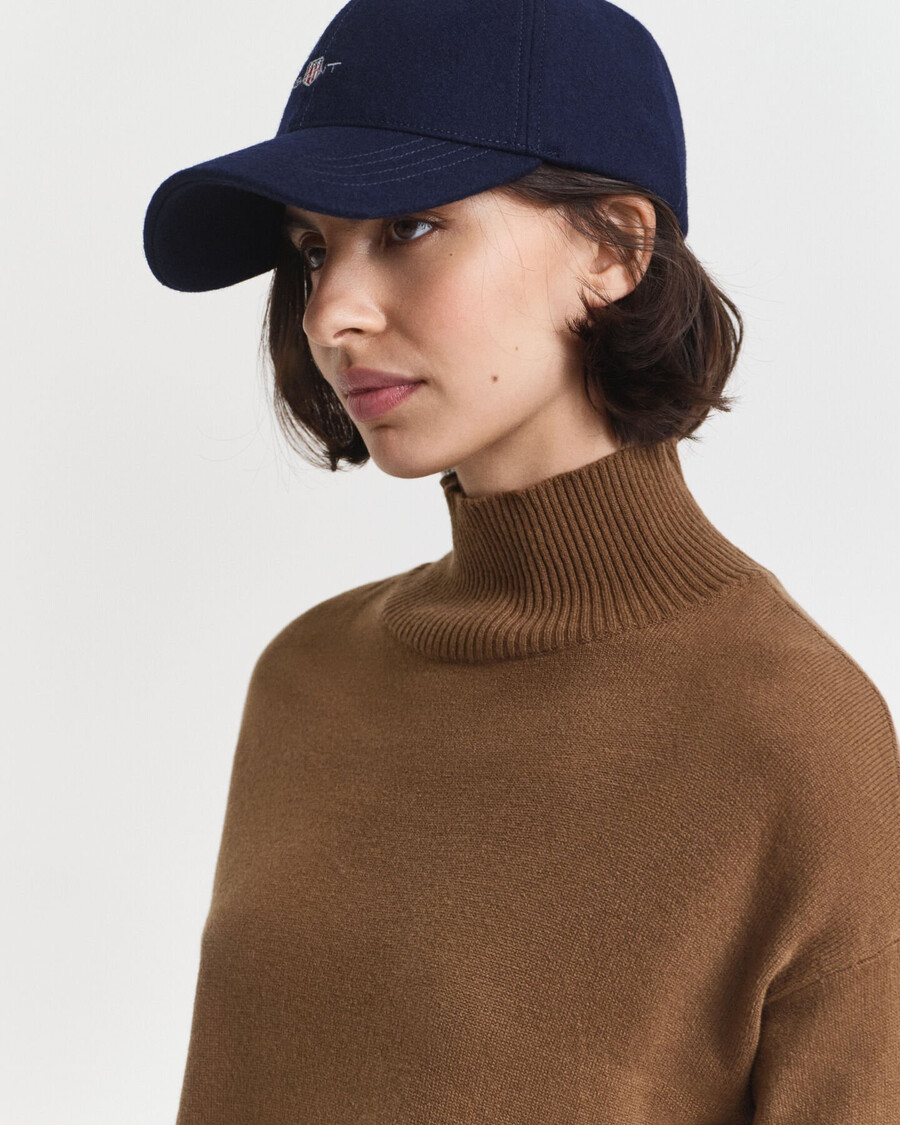 superfeiner rollkragenpullover aus lammwolle – warmes khaki