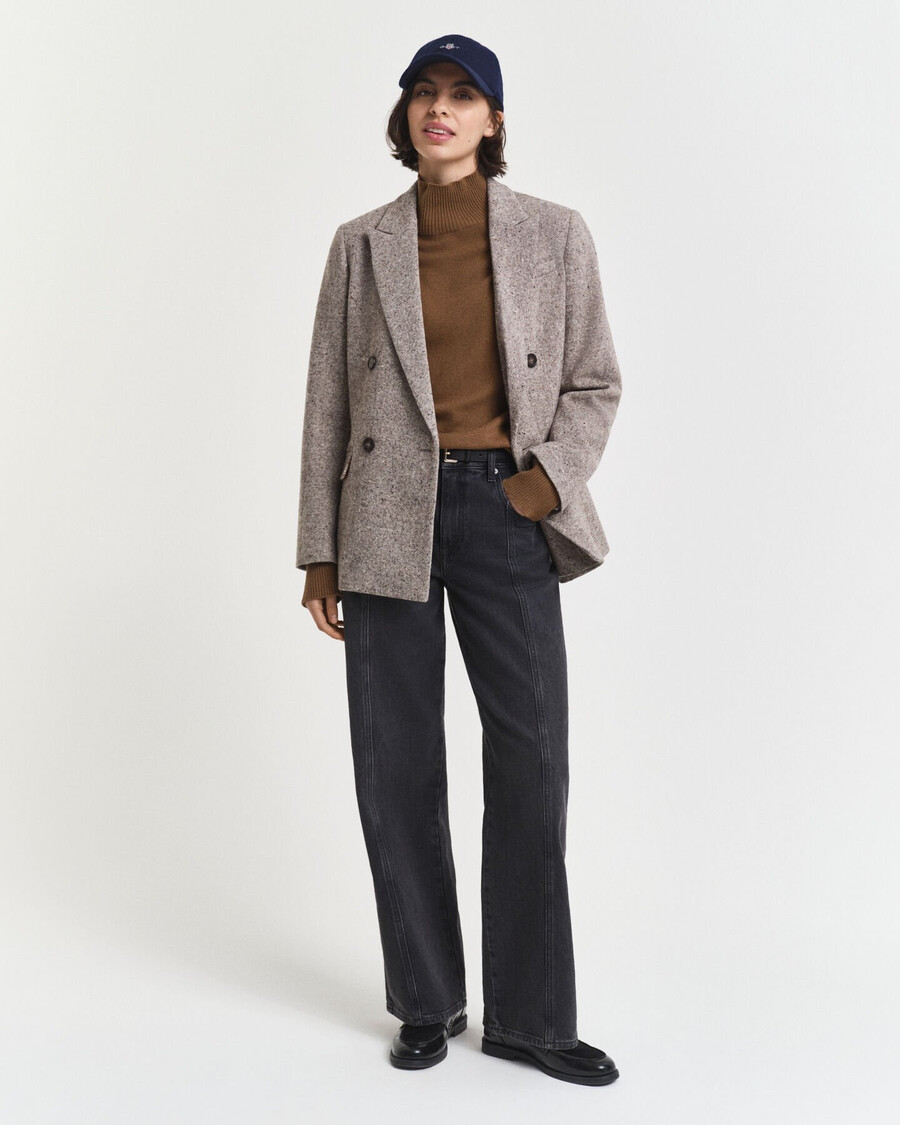 superfeiner rollkragenpullover aus lammwolle – warmes khaki