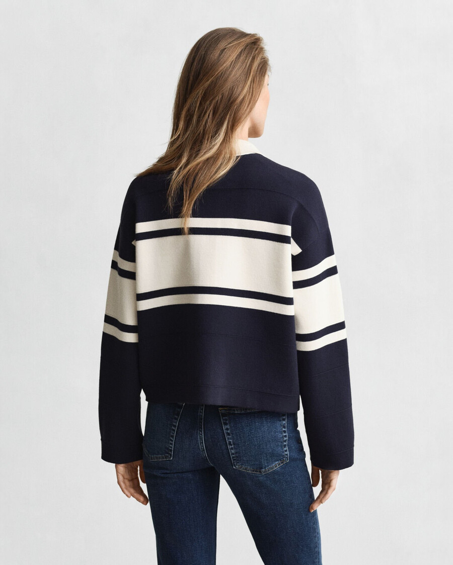 farbblock-strickjacke – abendblau
