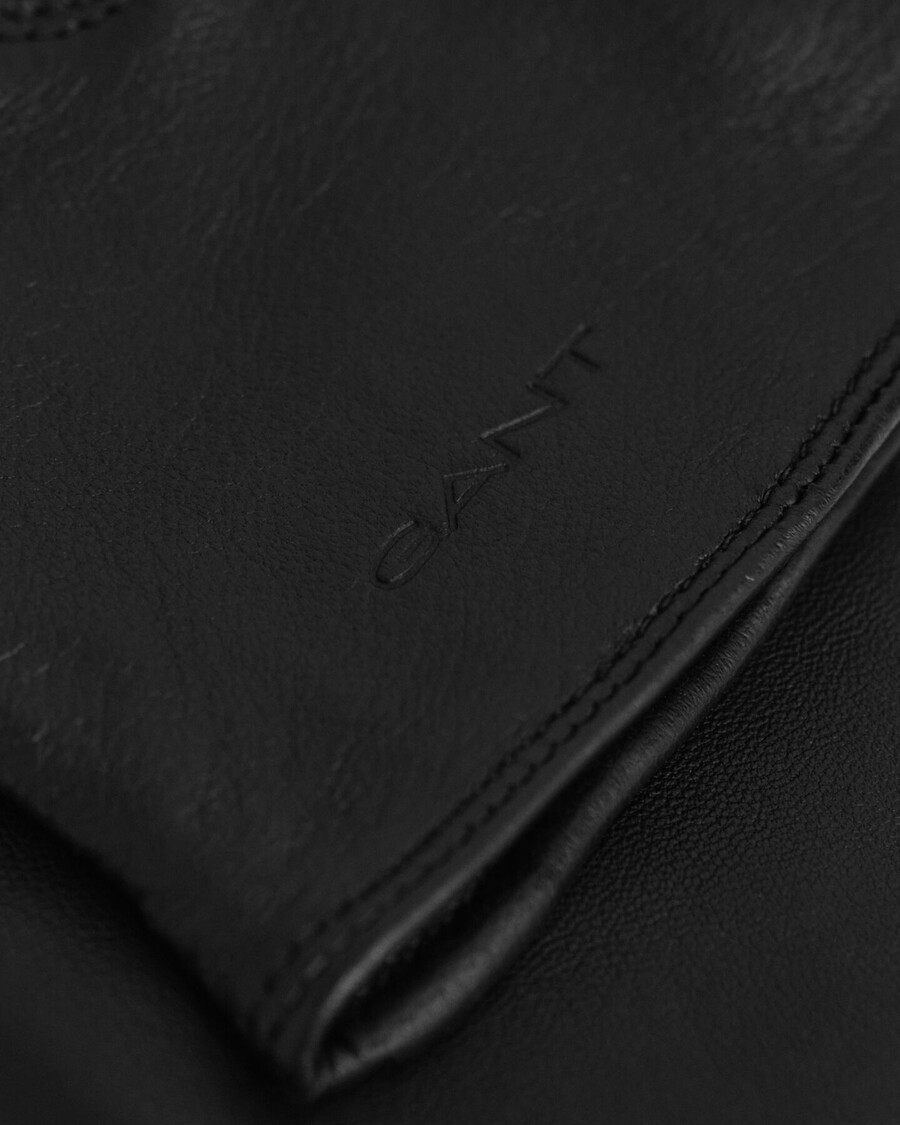 kaschmirgefütterte lederhandschuhe – schwarz