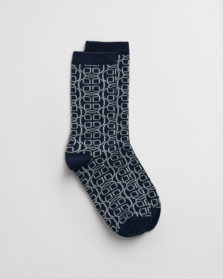 monogramm-socken – abendblau