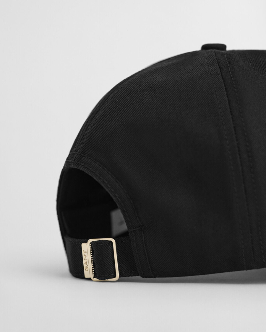 shield baumwoll-twill-kappe – schwarz