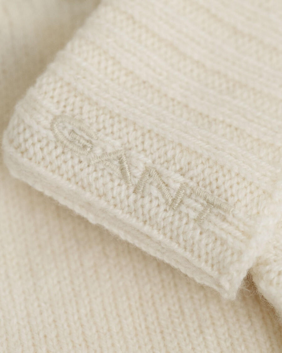 kabelhandschuhe aus wolle – creme