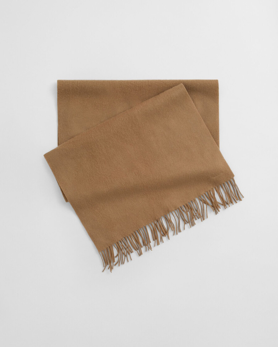 gewebter wollschal – warmes khaki