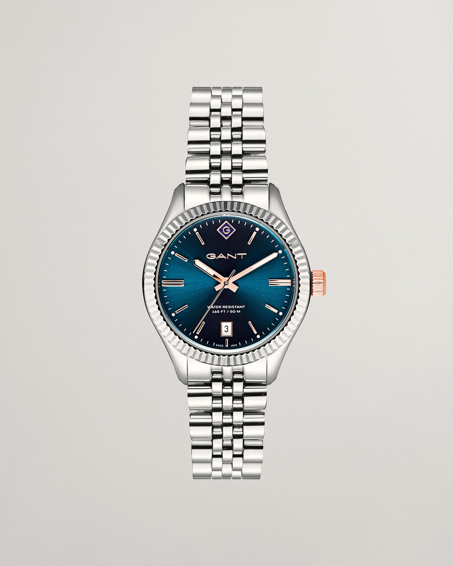 sussex armbanduhr - denimblau meliert