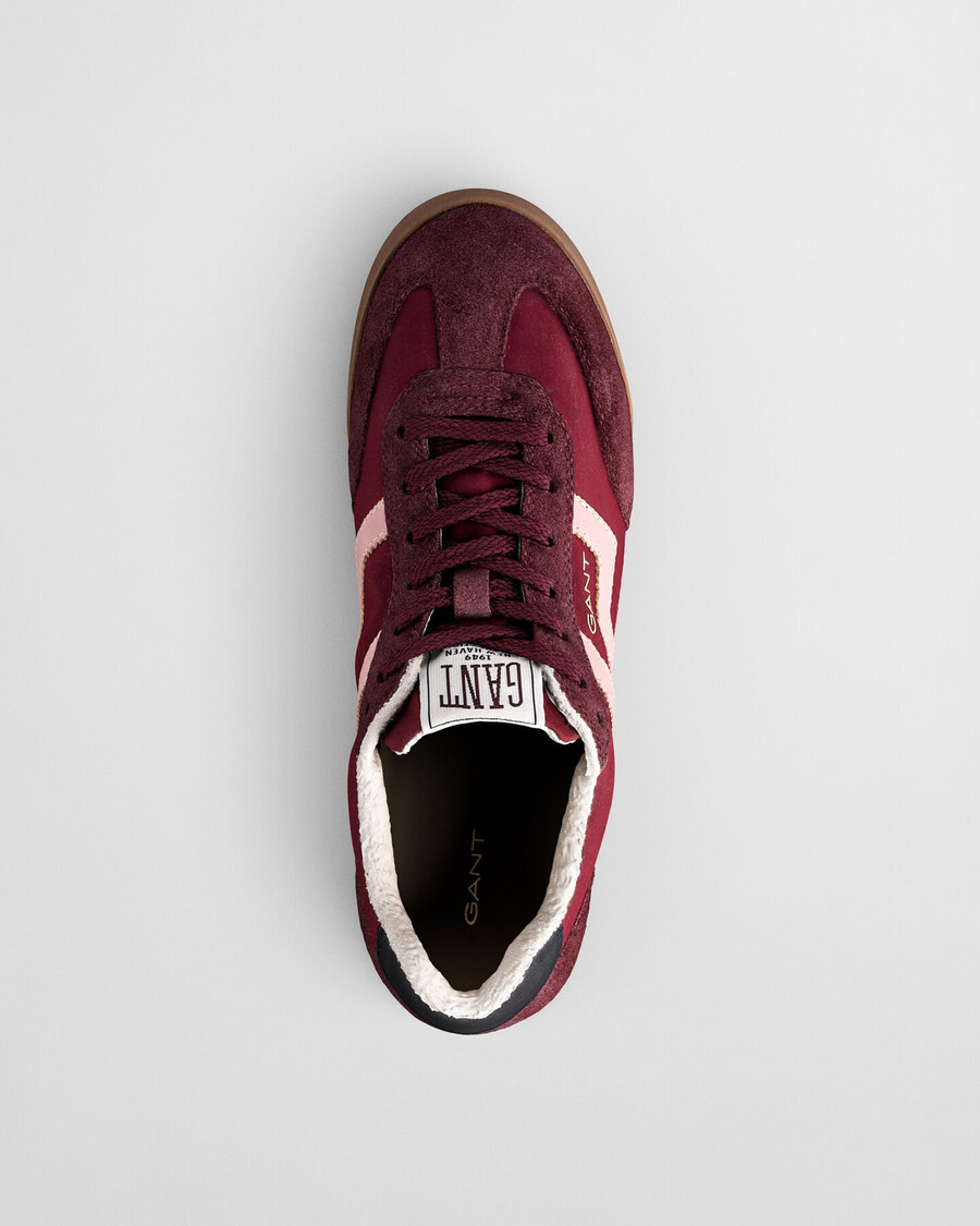beylana wildleder-sneaker – pflaumenwein