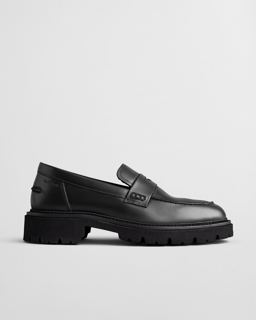 ivyhill lederslipper – schwarz