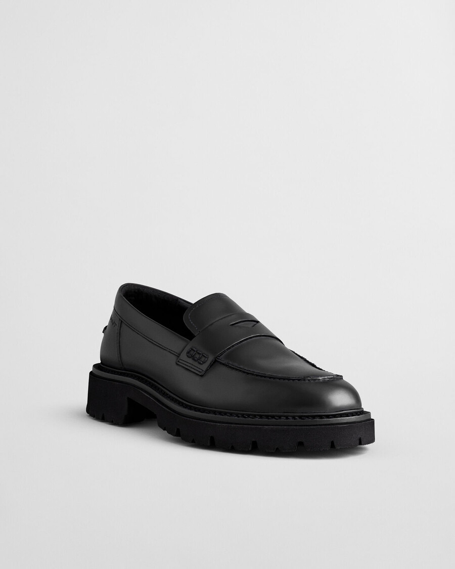 ivyhill lederslipper – schwarz