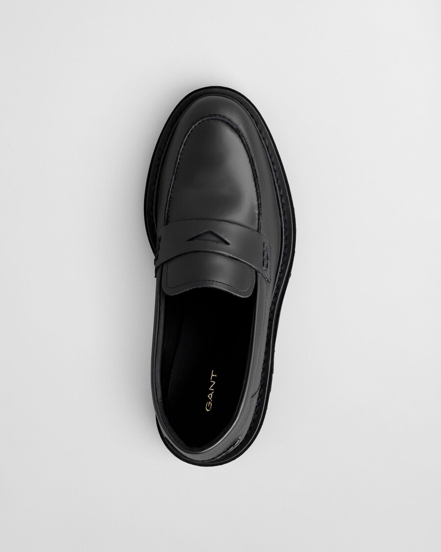 ivyhill lederslipper – schwarz