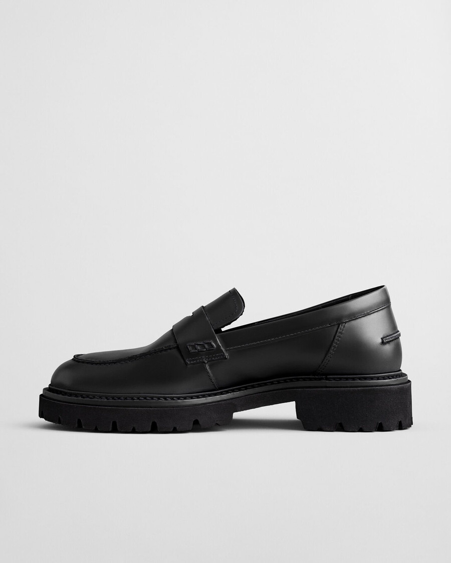 ivyhill lederslipper – schwarz