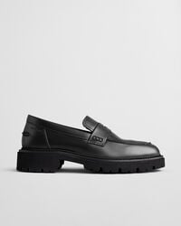 ivyhill lederslipper – schwarz