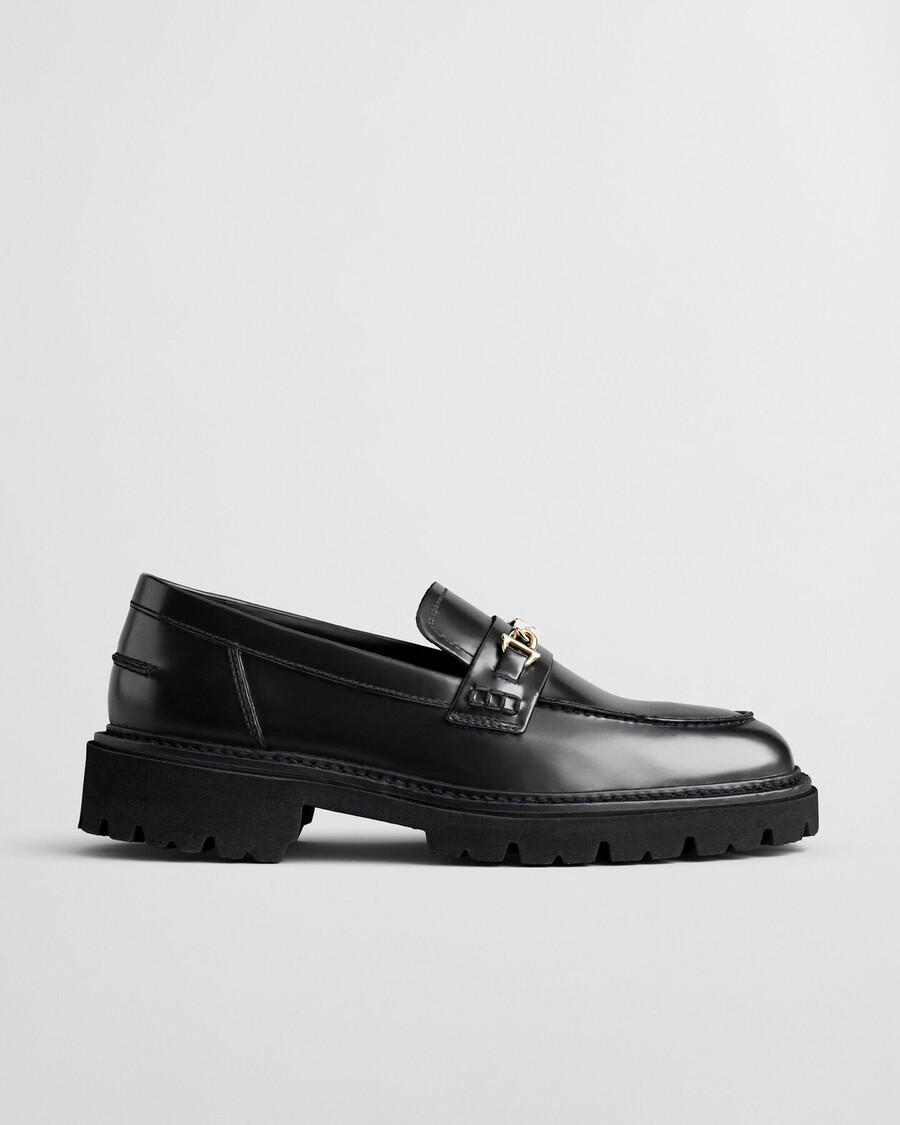 ivyhill lederslipper – schwarz