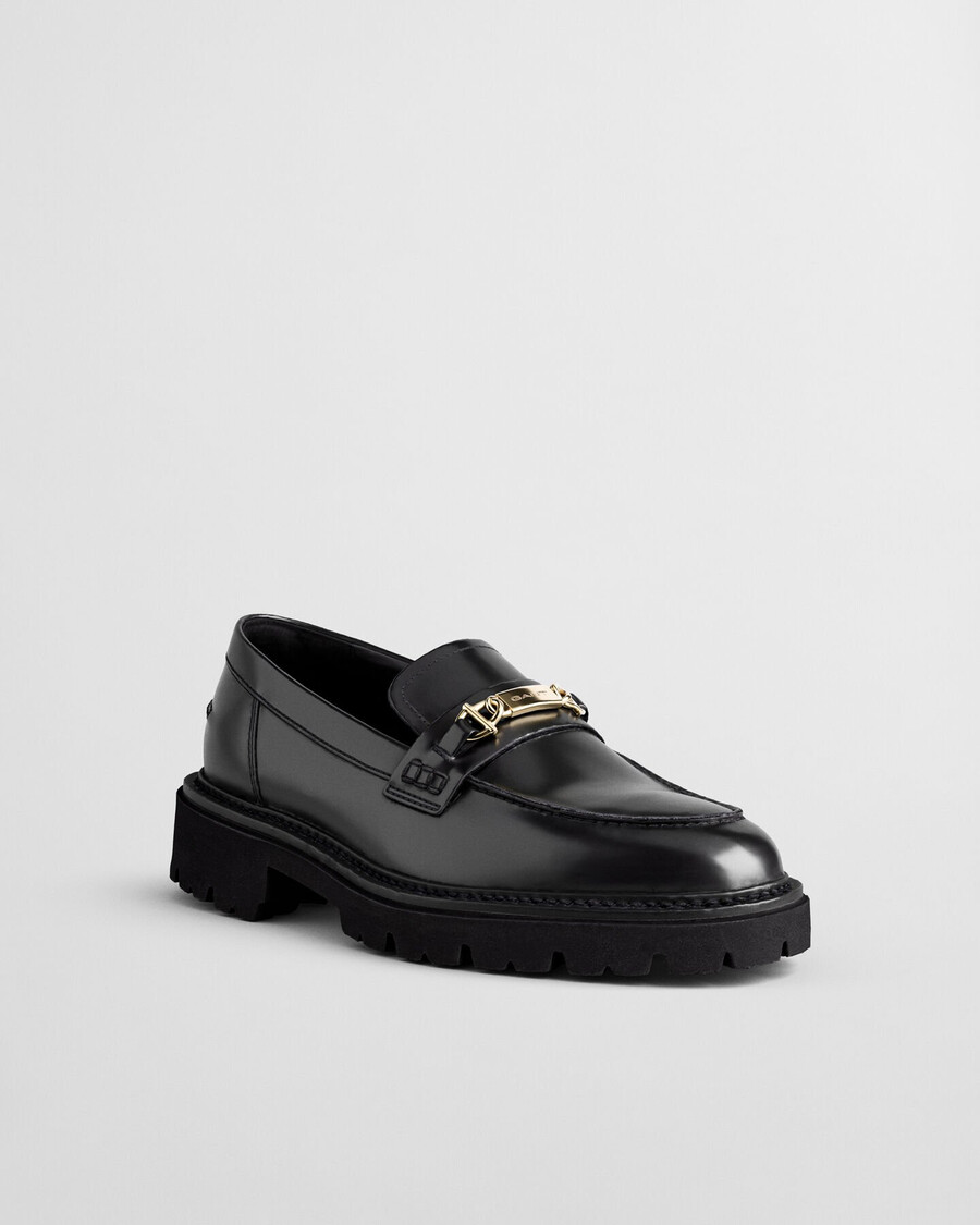 ivyhill lederslipper – schwarz
