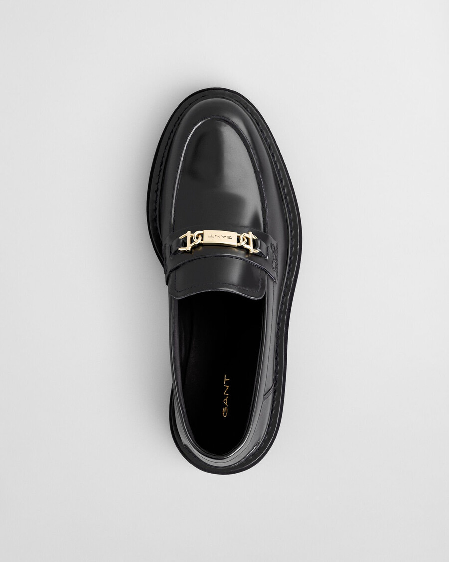 ivyhill lederslipper – schwarz