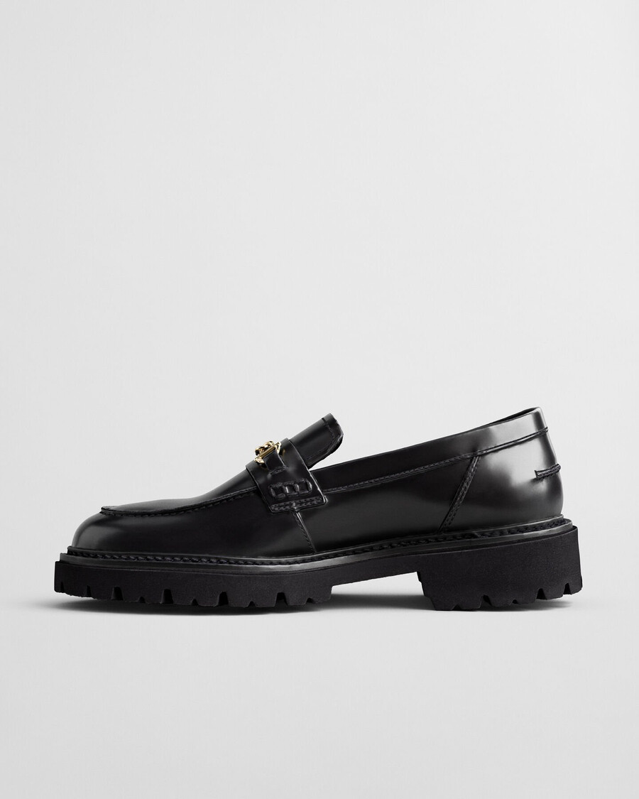 ivyhill lederslipper – schwarz