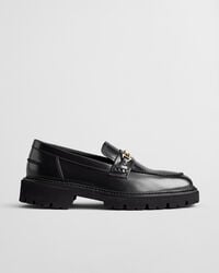 ivyhill lederslipper – schwarz