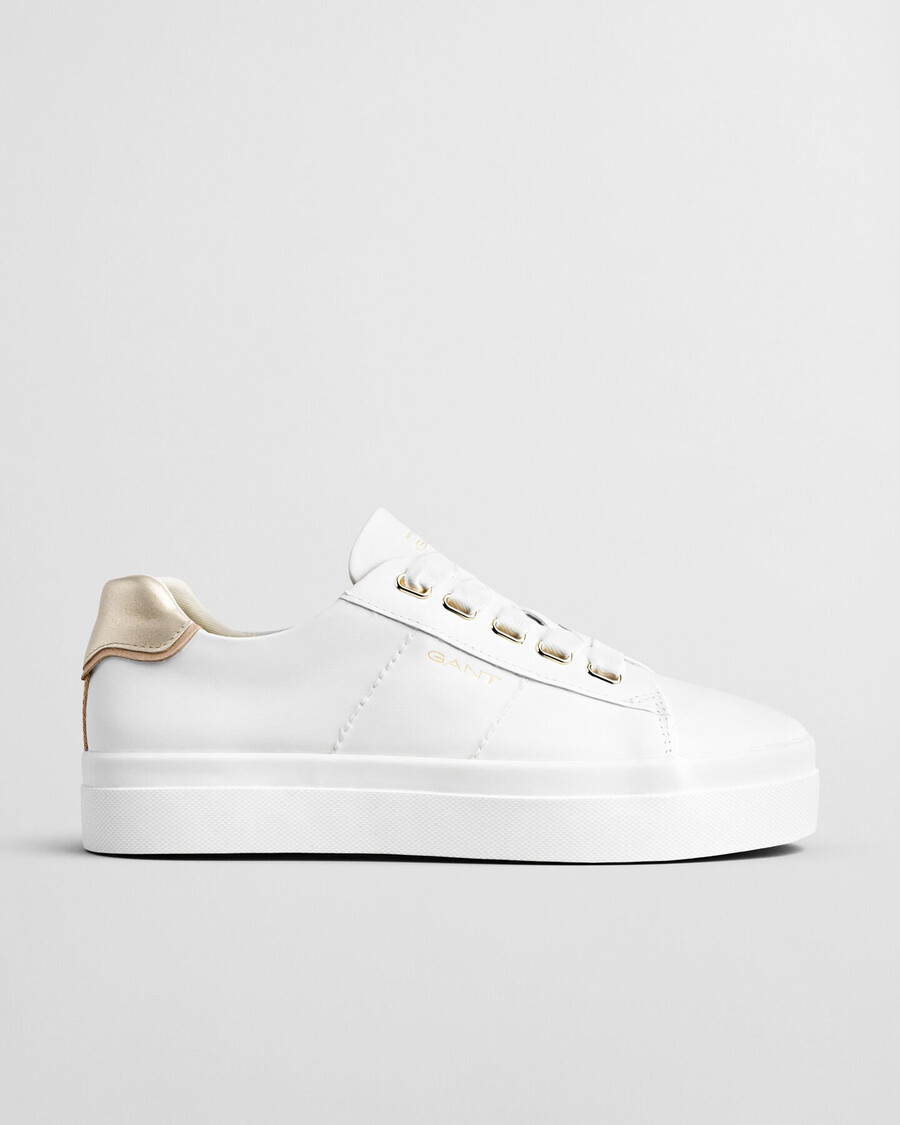 avona leder-sneaker – weiß