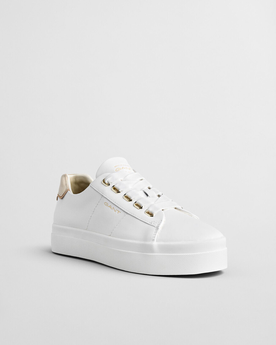 avona leder-sneaker – weiß