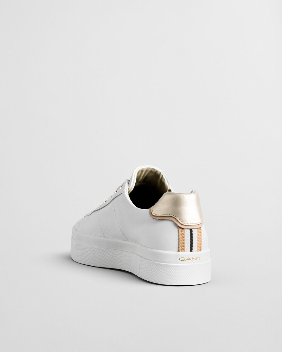 avona leder-sneaker – weiß