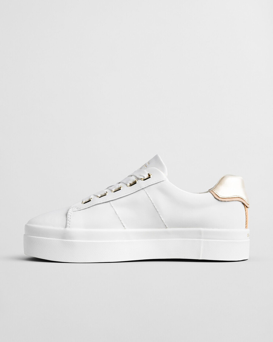 avona leder-sneaker – weiß