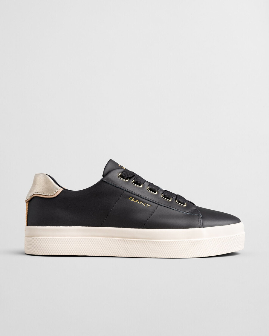 avona leder-sneaker – ebenholzschwarz