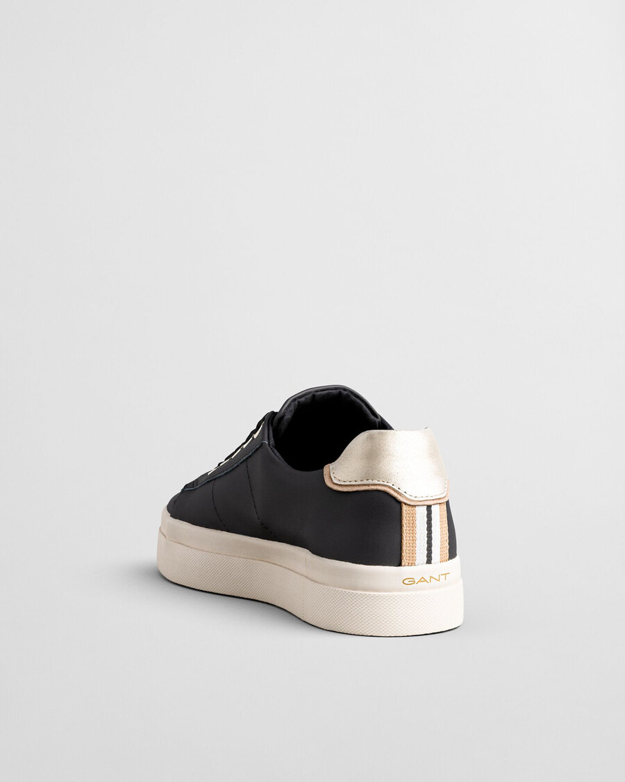 avona leder-sneaker – ebenholzschwarz