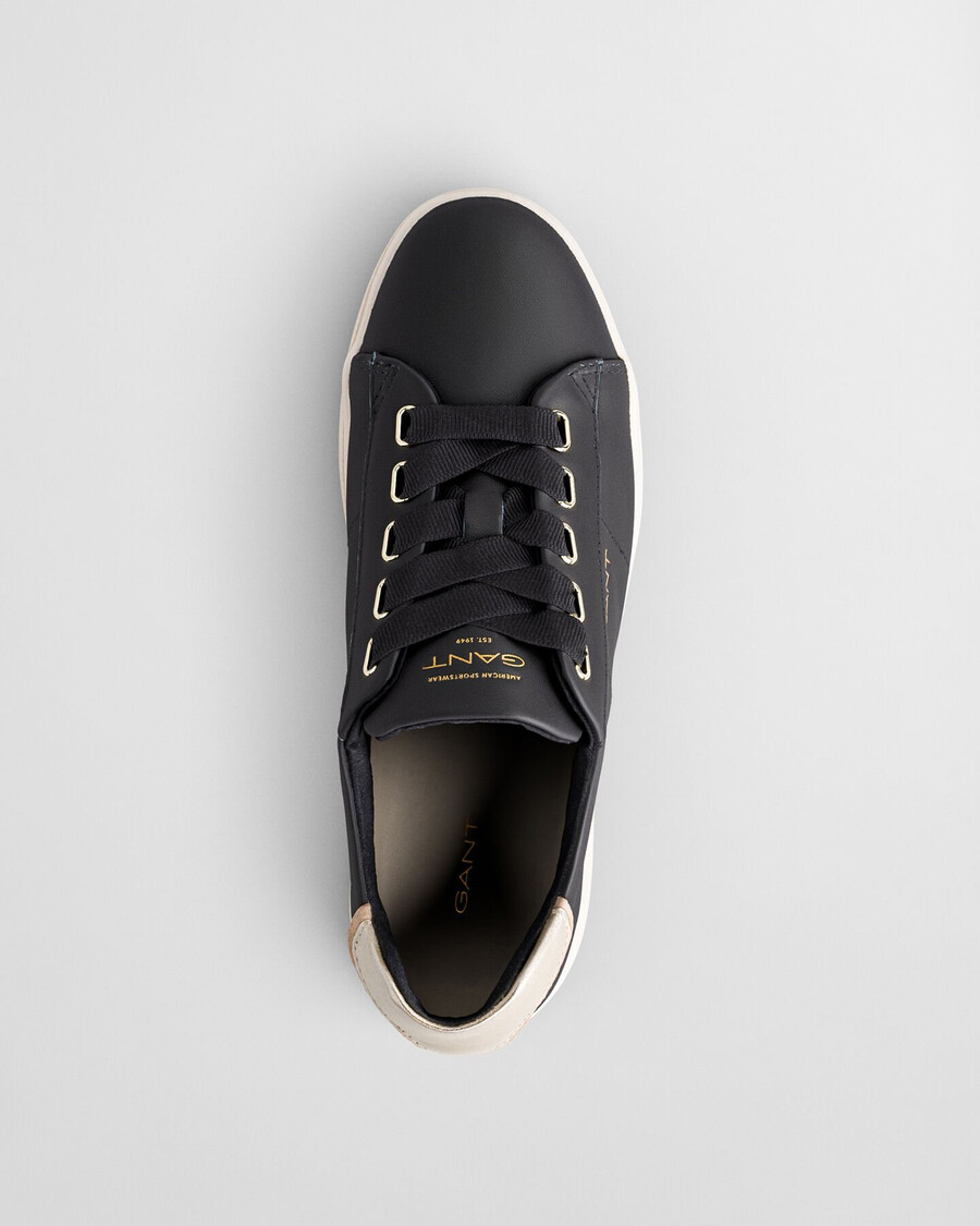 avona leder-sneaker – ebenholzschwarz