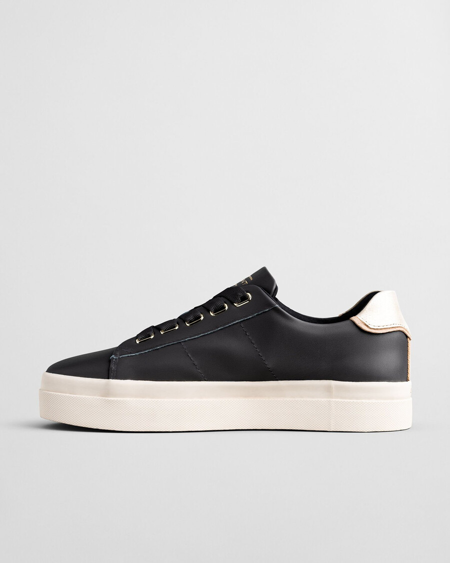 avona leder-sneaker – ebenholzschwarz