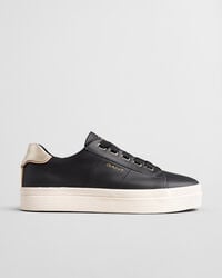avona leder-sneaker – ebenholzschwarz