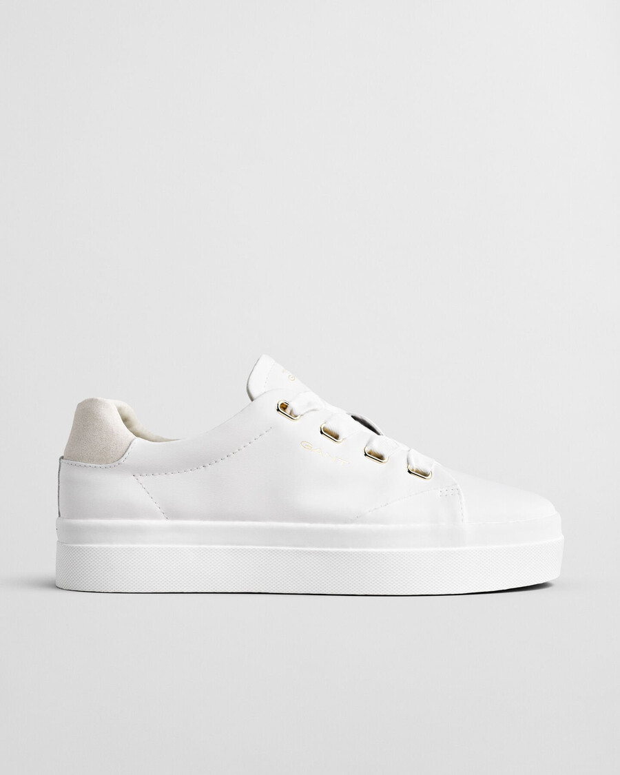 avona leder-sneaker – weiß
