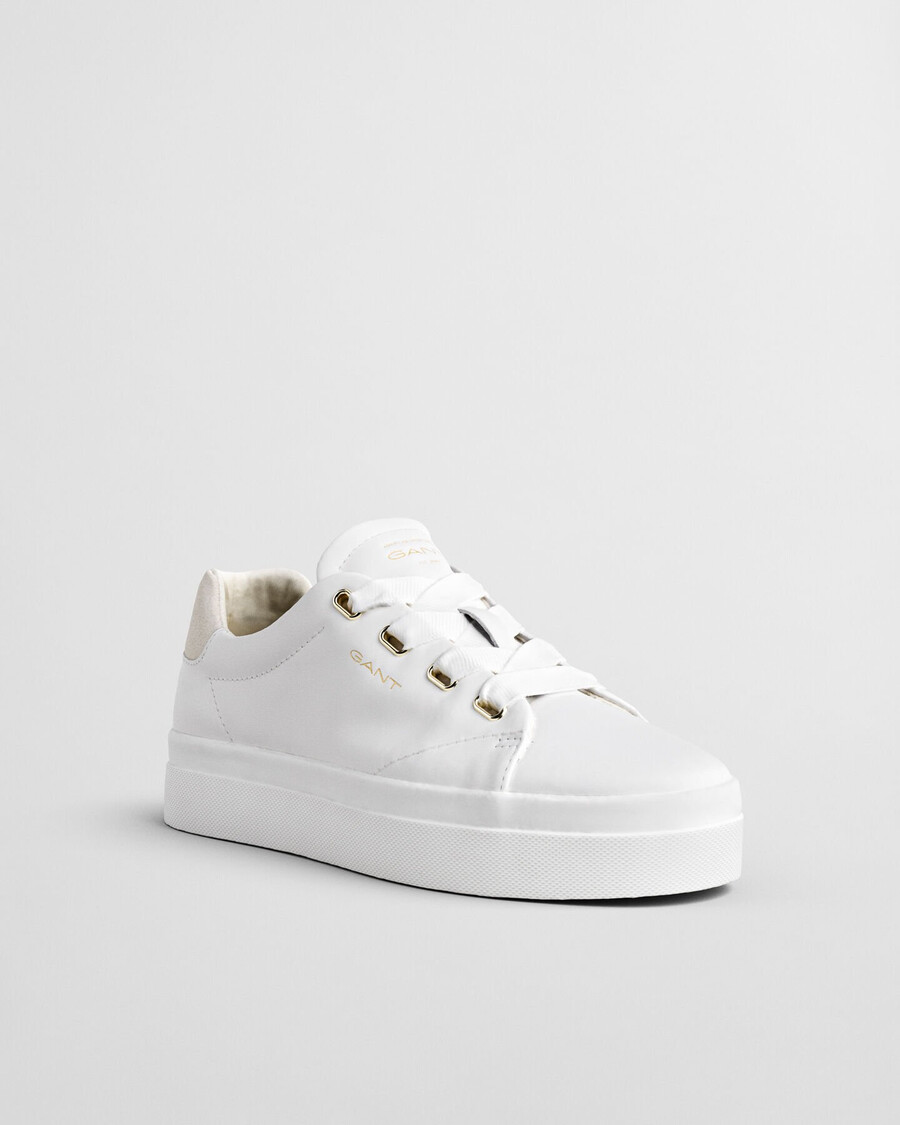 avona leder-sneaker – weiß